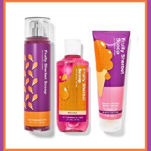 NWT Bath & Body Works 3pc Fruity Sherbet Scoop Set